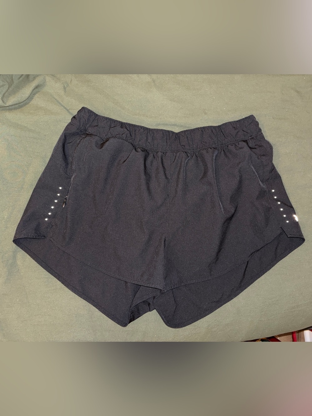 Old Navy Black Athletic Running Shorts with Reflective Dots